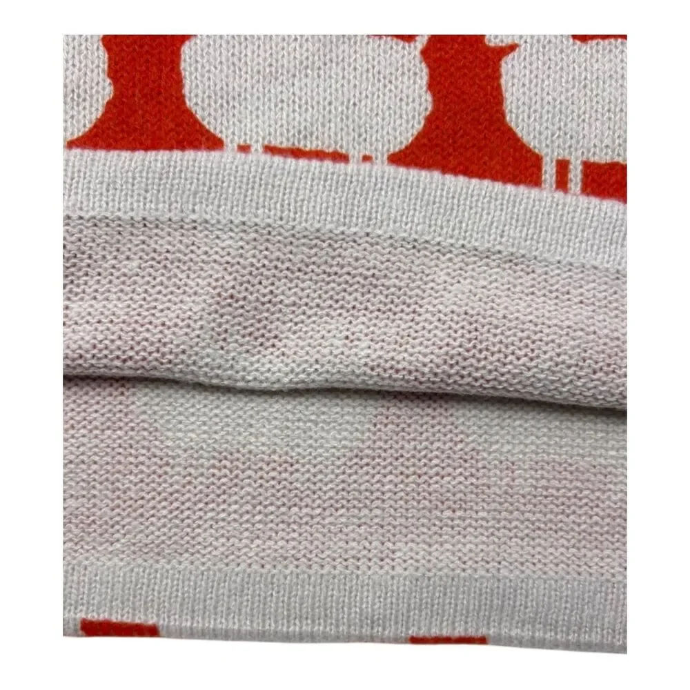 Women’s Bright Red Crewneck Sweater with Sheep Motif - Picture 6 of 12